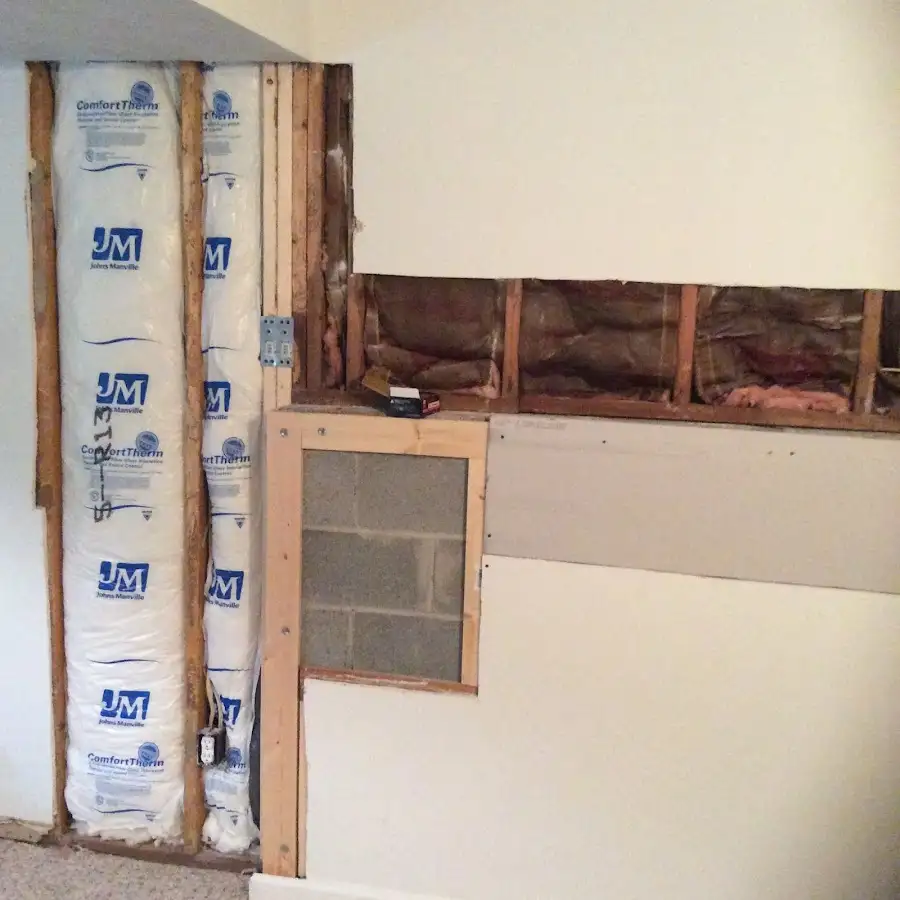 Wall insulation replacement during Structural Drying in Addison